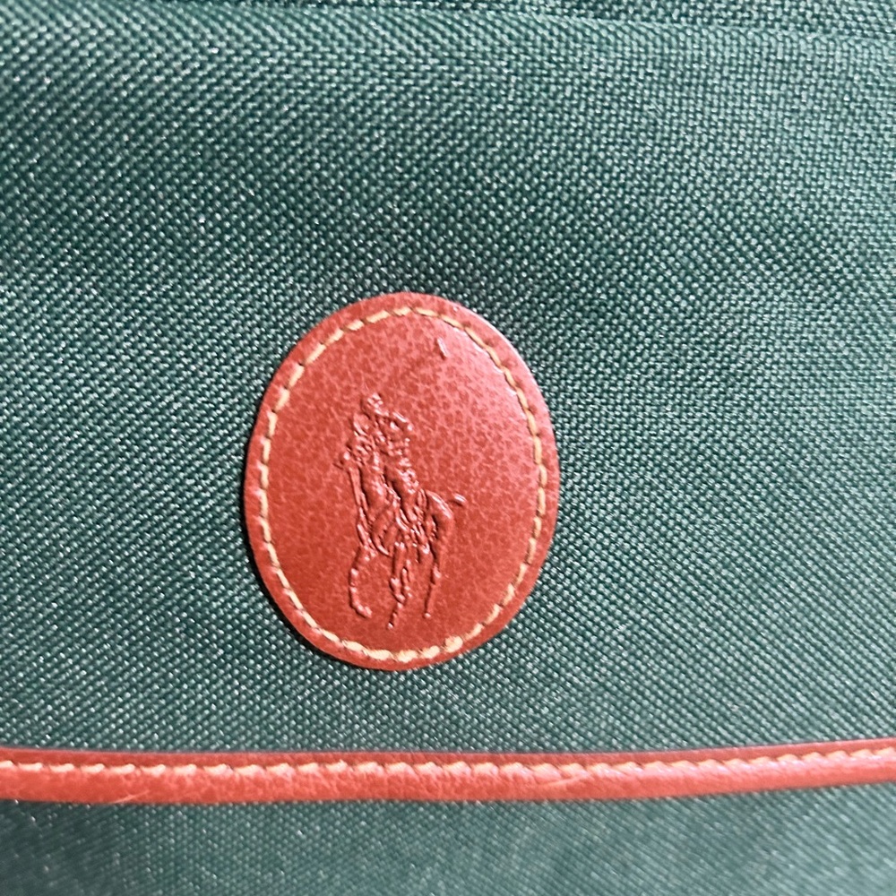 Polo Ralph Lauren Dark Green and Brown Messenger Bag - Picture 2 of 3